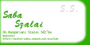 saba szalai business card
